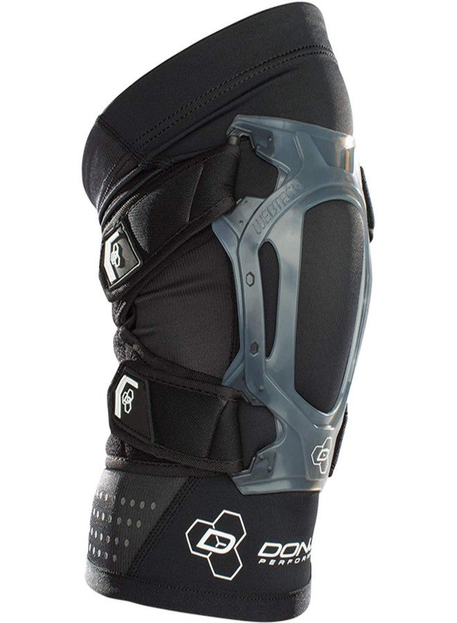 DonJoy Performance WEBTECH Short Knee Support Brace with Compression Undersleeve: Black, Small - Image 1